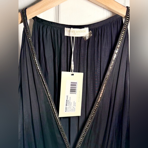 Ramy Brook ⭐️NEW⭐️ Melanie Embellished Midi Dress - Size Large - Picture 5 of 6